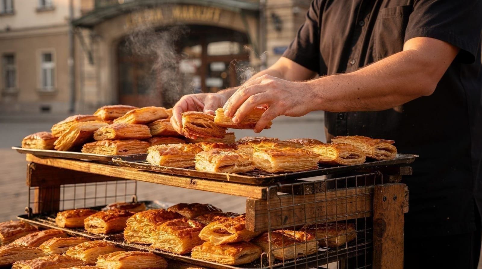 Banitsa and street food in Sofia: the complete guide — Banitsa at dawn, mekitsi from market stalls, kebapche from kiosks: the practical